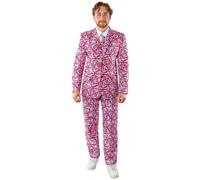 I Love Fancy Dress Union Jack Suit & Tie in Red | Size: Medium I Love Fancy Dress Red Medium