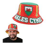 I LOVE FANCY DRESS Wales Bucket Hat - Featuring Welsh Flag and Cymru Print - Perfect Accessory for Football Fans World Cup Supporters Rugby Matches Welsh Pride Events Six Nations Headwear Costumes