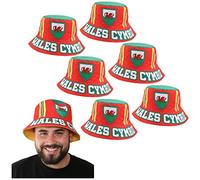 I LOVE FANCY DRESS Wales Bucket Hat - Featuring Welsh Flag and Cymru Print - Perfect Accessory for Football Fans World Cup Supporters Rugby Matches Welsh Pride Events Six Nations Headwear Costumes