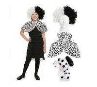 I Love Fancy Dress Women's Evil Dog Lady Costume - 4 Pcs - Dress, Cape, Wig & Dalmatian | Size: Medium I Love Fancy Dress Multicolor Medium