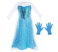 I Love Fancy Dress Women's Ice Queen Costume Snow Princess Fancy Dress in Blue | Size: Large I Love Fancy Dress Blue Large