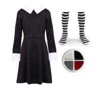 I Love Fancy Dress Women's Midweek Horror Costume - Tights & Face Paint in Black | Size: Medium I Love Fancy Dress Black Medium