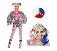 I Love Fancy Dress Women's Official Licensed Harley Quinn Costume 7 Pcs | Size: Large I Love Fancy Dress Multicolor Large