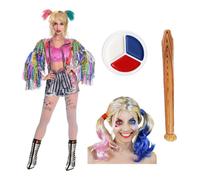 I Love Fancy Dress Women's Official Licensed Harley Quinn Costume 8 Pcs | Size: Large I Love Fancy Dress Multicolor Large