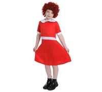 Child's Orphan Girl Costume - XLarge - Red Dress With White Collar - Perfect for World Book Day and Other Fancy Dress Events