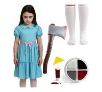 I Love Fancy Dress Women's Shining Sister Costume - 4 Pcs - Dress, Socks, Face Paint & Axe | Size: Medium I Love Fancy Dress Multicolor Medium