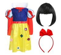 I Love Fancy Dress Women's Snow White Costume with Black Wig in Yellow | Size: XL I Love Fancy Dress Yellow XL