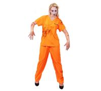 I Love Fancy Dress Zombie Prisoner Costume in Orange | Size: XS I Love Fancy Dress Orange XS