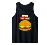I Love Fast Food Burger Fries Pizza Sandwich Cheeseburger Tank Top