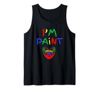 I Love Finger Paint I'm Paint Cute Couple Art Valentine Tank Top