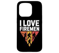 I Love Firemen Courage Brave Heroes Case for iPhone 15 Pro
