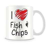I Love Fish and Chips Personalised Mug - Add Photo - Customised Cup Gift