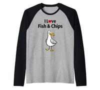 I Love Fish & Chips Raglan Baseball Tee