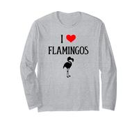 I Love Flamingos I Heart Flamingos Birdie Lover Bird Watcher Long Sleeve T-Shirt