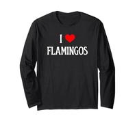 I Love Flamingos I Heart Flamingos Birdie Lover Bird Watcher Long Sleeve T-Shirt