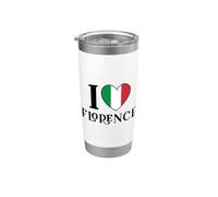 I Love Florence Italy Flag Stainless Steel Insulated Tumbler