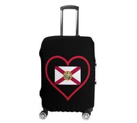I Love Florida and Heart Luggage Cover Travel Suitcase Protector Anti-Scratch Suitcase Cover S