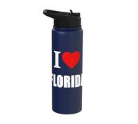 I Love Florida for Men Women and Students Stainless Steel Insulated Water Bottle