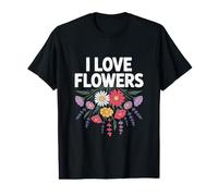 I Love Flowers Bouquet Wild Blooms Value Graphic T-Shirt