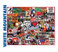 White Mountain 1000 Pieces Jigsaw Puzzle Sports Collage Puzzles Large Pieces Gift for Adults and Family 24"x30" - I Love Football