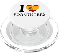 I Love Formentera Ibiza Heart Spain Flag PopSockets PopGrip for MagSafe
