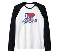 I Love Fort Wayne Indiana Raglan Baseball Tee