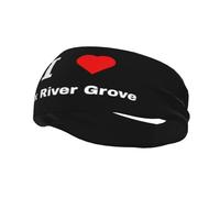 I Love Fox River Grove Headbands Men Women Non Slip Wicking Sports Sweatband for Gym Basketball Yoga Hairbands