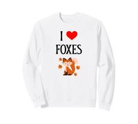 I Love Foxes I Heart Foxes Canidae Canine Canids Fox lover Sweatshirt