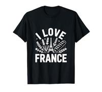I Love France Eiffel Bread Wheat Value Graphic T-Shirt