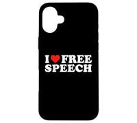 I Love Free Speech - Freedom Expression Political Statement Case for iPhone 16 Plus