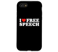 I Love Free Speech - Freedom Expression Political Statement Case for iPhone SE (2020) / 7/8