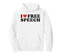 I Love Free Speech - Freedom Expression Political Statement Pullover Hoodie