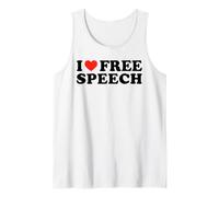 I Love Free Speech - Freedom Expression Political Statement Tank Top