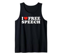 I Love Free Speech - Freedom Expression Political Statement Tank Top