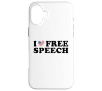 I Love Free Speech - USA Flag Freedom Political Statement Case for iPhone 16 Plus