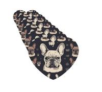 I Love French Bulldog Car Air Fresheners 6 Pcs Funny Hanging Car Air Fresheners Cute Long Lasting Scented Mirror Hanging Decoration Ornaments Gift Auto Interior Decor For Men Women Heart Shape