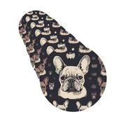 I Love French Bulldog Car Air Fresheners 6 Pcs Funny Hanging Car Air Fresheners Cute Long Lasting Scented Mirror Hanging Decoration Ornaments Gift Auto Interior Decor For Men Women Round Shape