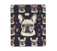 I Love French Bulldog Mouse Pad, Ultra-Smooth Gaming Mousepad, Non-Slip Rubber Base, Waterproof Computer Mouse Mat for Desk, Laptop, Office, Small Portable, 10 x 12 inch