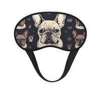 I Love French Bulldog Sleep Mask for Side Sleeper, Blackout Eye Mask for Women Men, Zero Pressure Sleeping Masks Soft Breathable Eye Cover Comfortable Blindfold Eyeshade for Night Sleep
