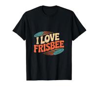 I Love Frisbee Flying Disc Fanatics Value Graphic T-Shirt, Men, Black, XL