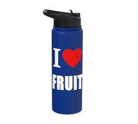 I Love Fruit for Men Women and Students Vegetarians Vegans Stainless Steel Insulated Water Bottle