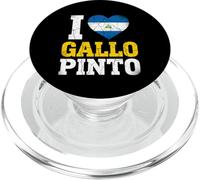I Love Gallo Pinto Nicaraguan Flag Heart PopSockets PopGrip for MagSafe