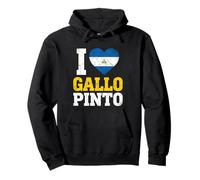 I Love Gallo Pinto Nicaraguan Flag Heart Pullover Hoodie