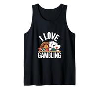 I Love Gambling Poker Casino Roulette Cards Chips Tank Top