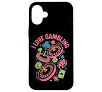 I Love Gambling Roulette Poker Dice Fun Case for iPhone 16 Plus