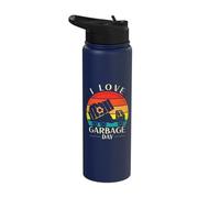 I Love Garbage Day Recycling Stainless Steel Insulated Water Bottle