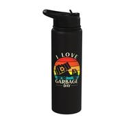 I Love Garbage Day Recycling Stainless Steel Insulated Water Bottle