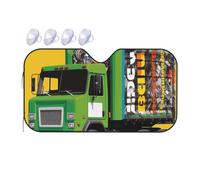 I Love Garbage Trucks Car Windshield Sun Shade Foldable Car Sun Shade Front Windshield Sunshade Windshield Cover Reflective Sun Visor Keep Your Vehicle Cool for Most Sedans SUV Truck
