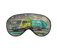 I Love Garbage Trucks Eye Mask, Adjustable Strip, Blocks Light Sleep Mask, Sleep Eye Mask for Night Sleeping Travel Nap 8.1 * 4.1 Inches