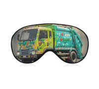 I Love Garbage Trucks Eye Mask for Women & Men, Breathable & Adjustable Eye Cover, Ultra Soft Sleep Mask, Lightweight Travel Blindfold for Airplane, Nap, Night Sleeping